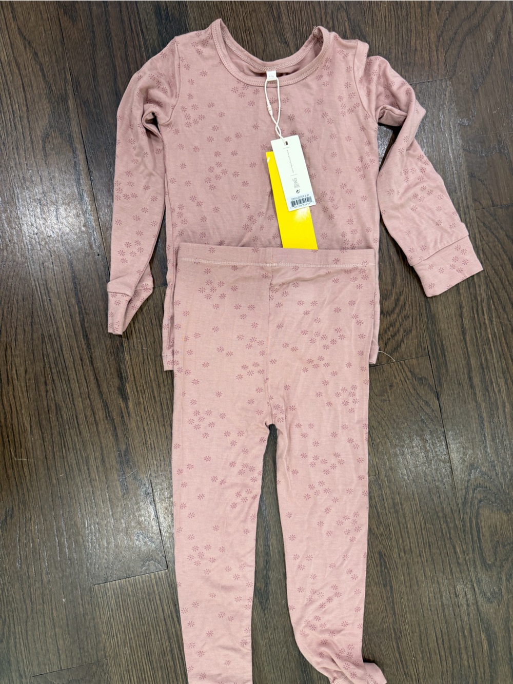 Quincy Mae Dusty Rose Long-Sleeve Jumpsuit & Footed Leggings Set